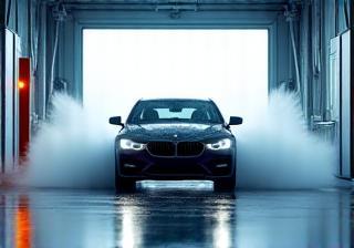 Tunnel de lavage automatique en service